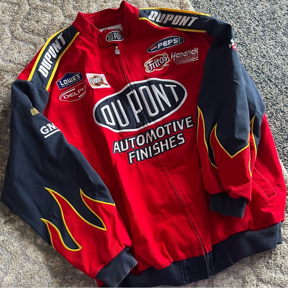 Chase Authentics Red and Black DuPont Racing Jacket
